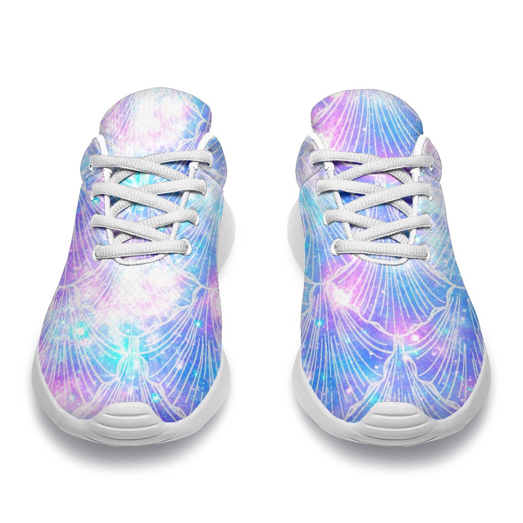 Galaxy Mermaid Scales Pattern Print Sport Shoes GearFrost