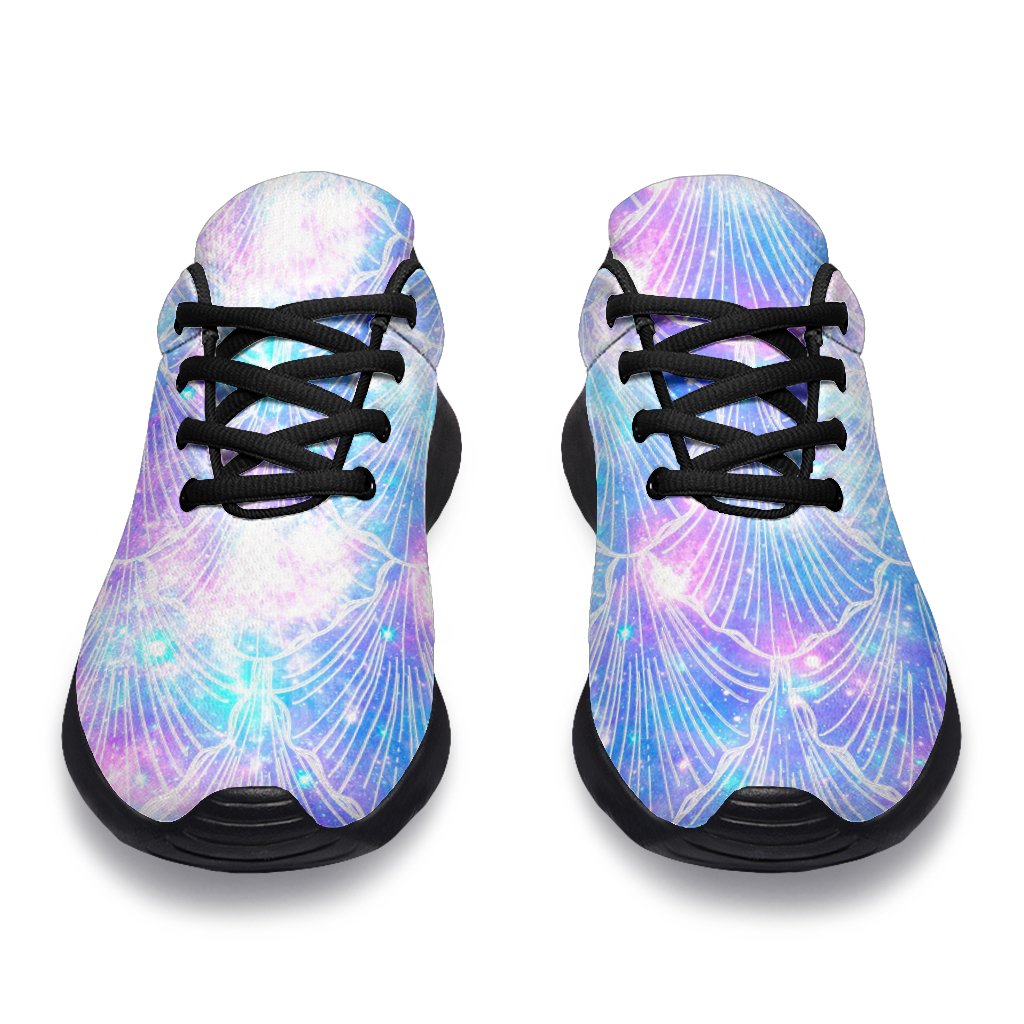 Galaxy Mermaid Scales Pattern Print Sport Shoes GearFrost