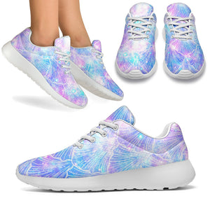 Galaxy Mermaid Scales Pattern Print Sport Shoes GearFrost