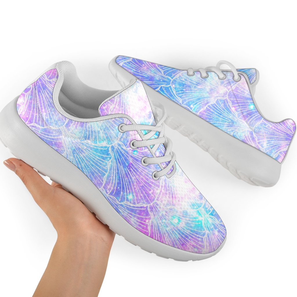 Galaxy Mermaid Scales Pattern Print Sport Shoes GearFrost