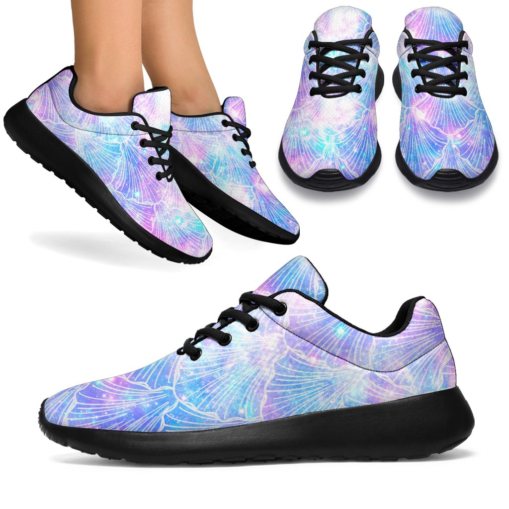 Galaxy Mermaid Scales Pattern Print Sport Shoes GearFrost