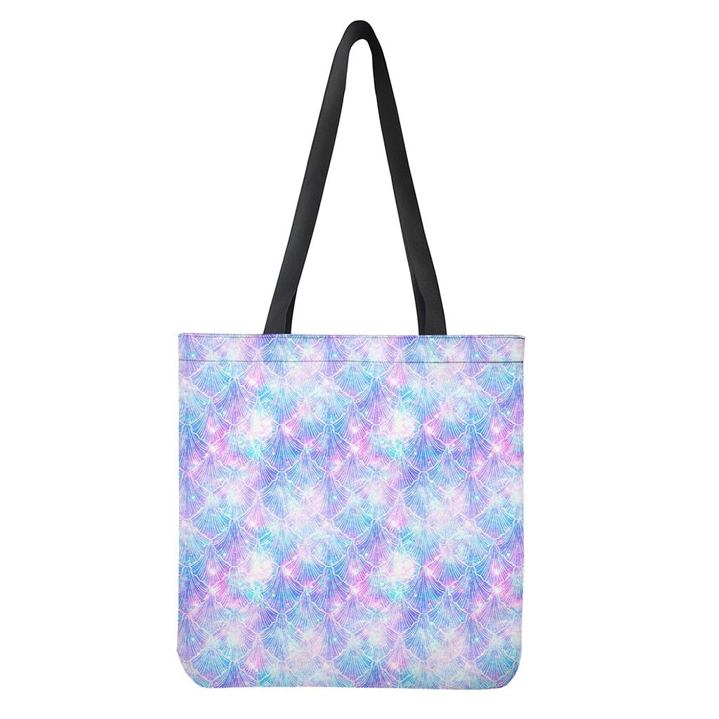 Galaxy Mermaid Scales Pattern Print Tote Bag
