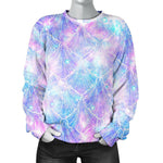 Galaxy Mermaid Scales Pattern Print Women's Crewneck Sweatshirt GearFrost