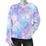 Galaxy Mermaid Scales Pattern Print Women's Crewneck Sweatshirt GearFrost