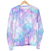 Galaxy Mermaid Scales Pattern Print Women's Crewneck Sweatshirt GearFrost