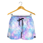 Galaxy Mermaid Scales Pattern Print Women's Shorts