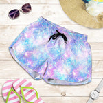 Galaxy Mermaid Scales Pattern Print Women's Shorts