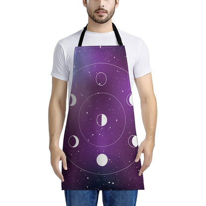 Galaxy Moon Phase Print Apron
