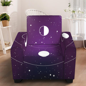 Galaxy Moon Phase Print Armchair Slipcover