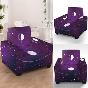 Galaxy Moon Phase Print Armchair Slipcover