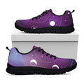 Galaxy Moon Phase Print Black Running Shoes