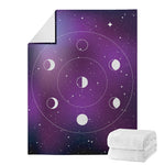 Galaxy Moon Phase Print Blanket