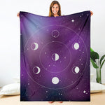 Galaxy Moon Phase Print Blanket