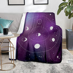 Galaxy Moon Phase Print Blanket