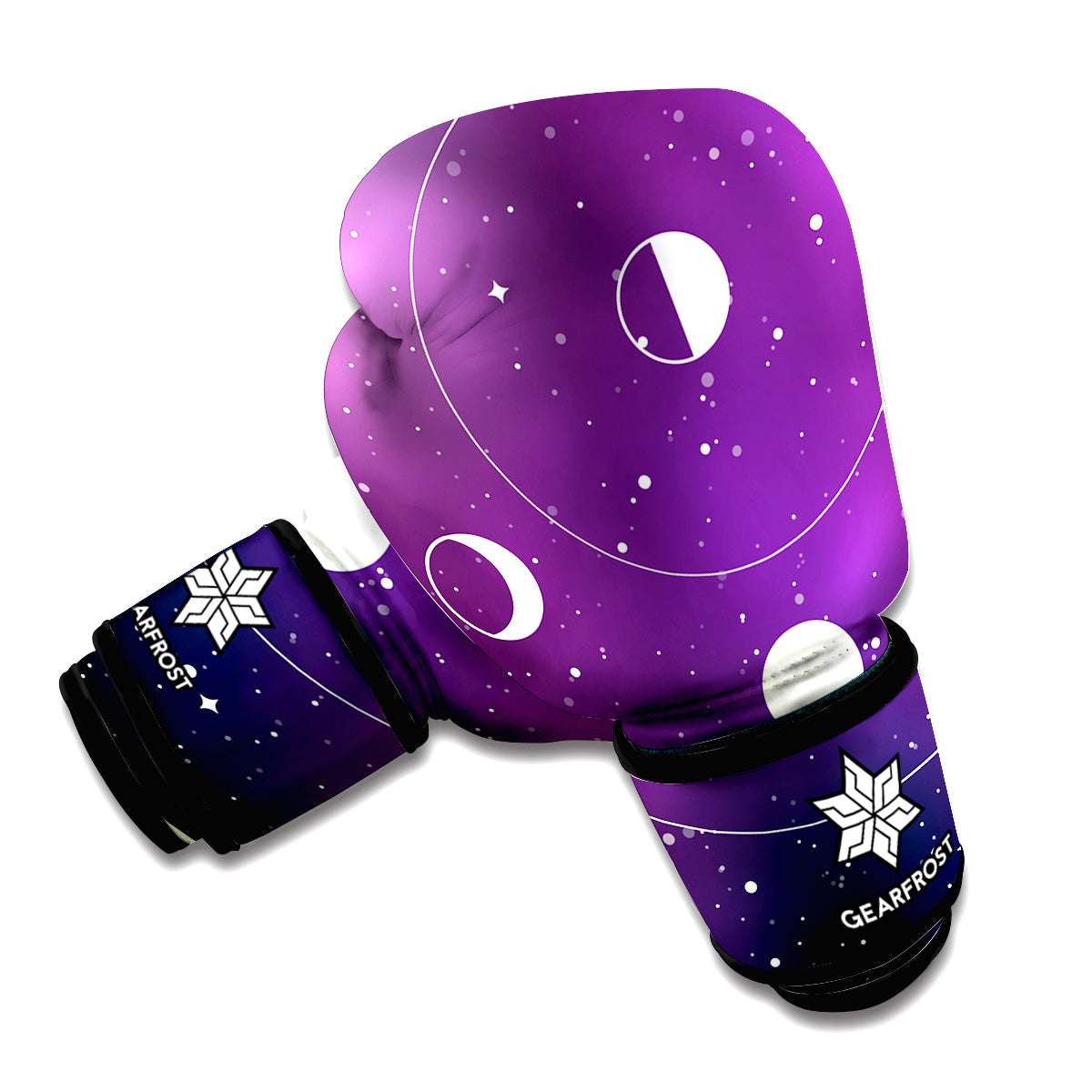 Galaxy Moon Phase Print Boxing Gloves