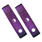 Galaxy Moon Phase Print Car Seat Belt Covers