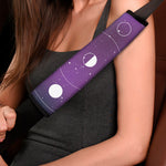 Galaxy Moon Phase Print Car Seat Belt Covers