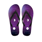 Galaxy Moon Phase Print Flip Flops