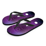 Galaxy Moon Phase Print Flip Flops