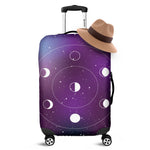 Galaxy Moon Phase Print Luggage Cover