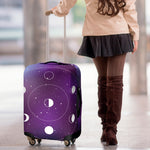 Galaxy Moon Phase Print Luggage Cover