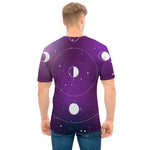 Galaxy Moon Phase Print Men's T-Shirt