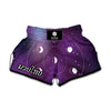 Galaxy Moon Phase Print Muay Thai Boxing Shorts