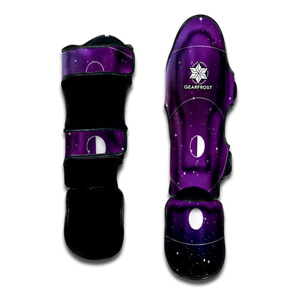 Galaxy Moon Phase Print Muay Thai Shin Guard