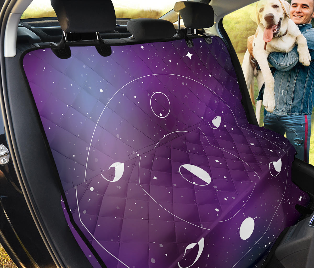 Galaxy Moon Phase Print Pet Car Back Seat Cover