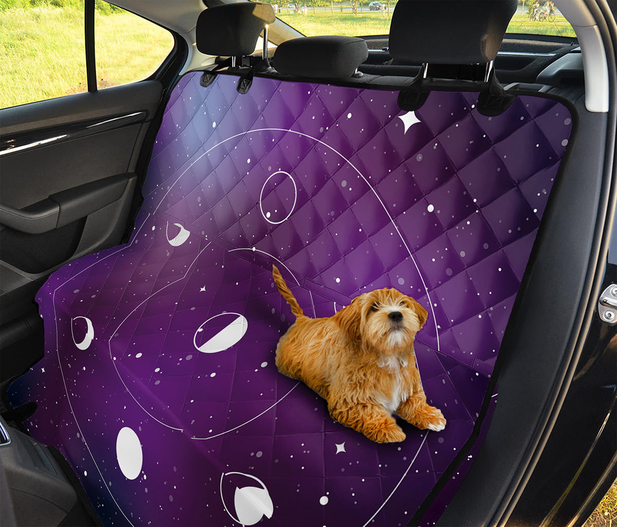 Galaxy Moon Phase Print Pet Car Back Seat Cover