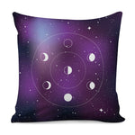 Galaxy Moon Phase Print Pillow Cover