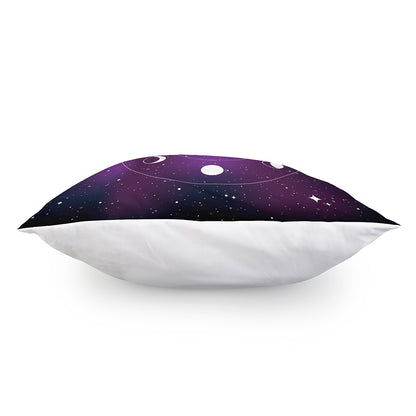 Galaxy Moon Phase Print Pillow Cover