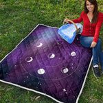 Galaxy Moon Phase Print Quilt