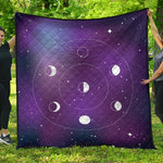 Galaxy Moon Phase Print Quilt