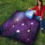 Galaxy Moon Phase Print Quilt