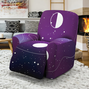 Galaxy Moon Phase Print Recliner Slipcover