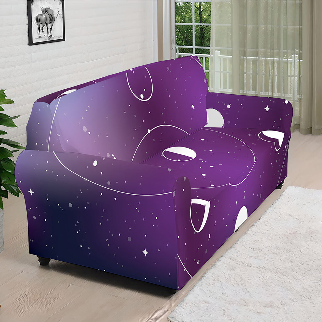Galaxy Moon Phase Print Sofa Cover