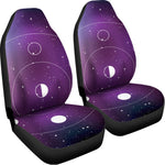Galaxy Moon Phase Print Universal Fit Car Seat Covers
