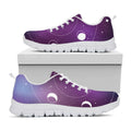 Galaxy Moon Phase Print White Running Shoes