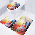 Galaxy Native Indian Woman Print 3 Piece Bath Mat Set