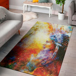 Galaxy Native Indian Woman Print Area Rug