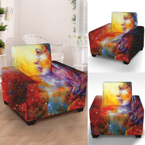 Galaxy Native Indian Woman Print Armchair Slipcover