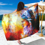 Galaxy Native Indian Woman Print Beach Sarong Wrap