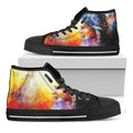 Galaxy Native Indian Woman Print Black High Top Sneakers