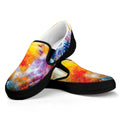 Galaxy Native Indian Woman Print Black Slip On Sneakers