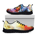 Galaxy Native Indian Woman Print Black Running Shoes