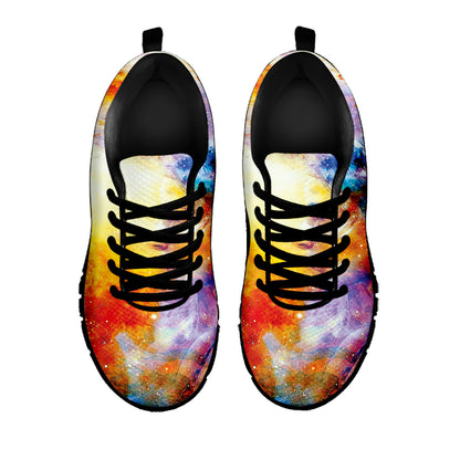 Galaxy Native Indian Woman Print Black Sneakers