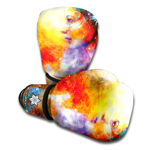 Galaxy Native Indian Woman Print Boxing Gloves