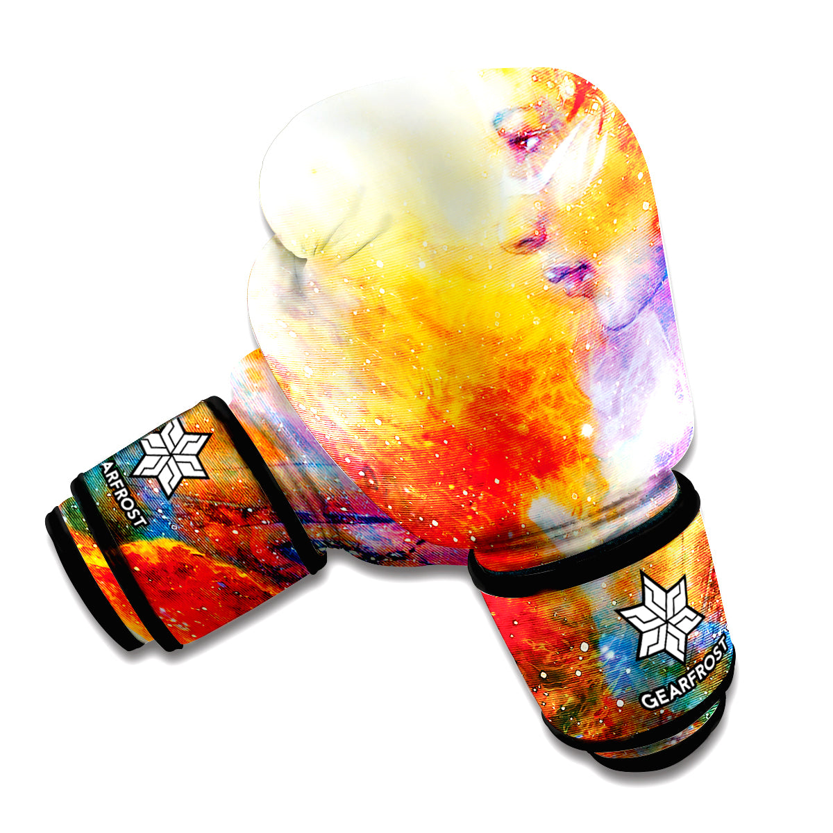 Galaxy Native Indian Woman Print Boxing Gloves