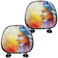 Galaxy Native Indian Woman Print Car Headrest Covers